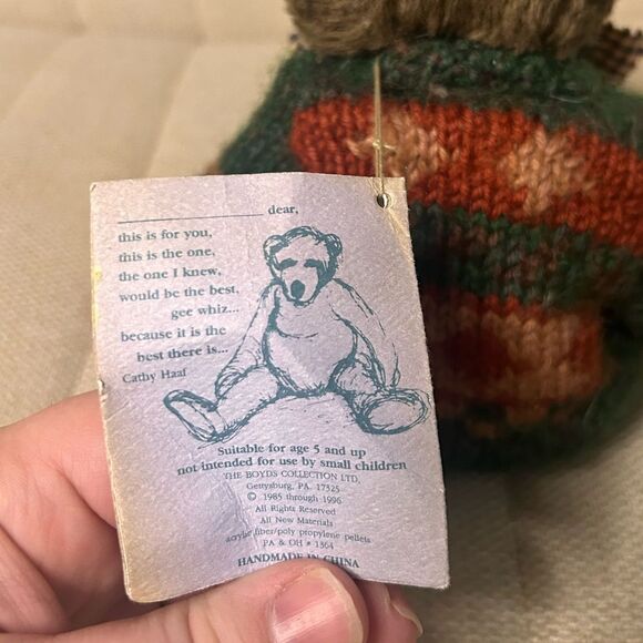 Boyds Bear Investment Collectables Baxter B Bean Bear Style 5151-05 - Picture 3 of 4